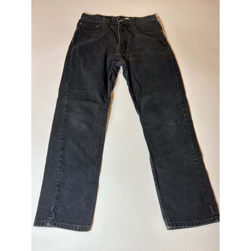 Levi's Jeans Men's 32x30 Black 505 Regular Fit Straight Leg Made in USA
